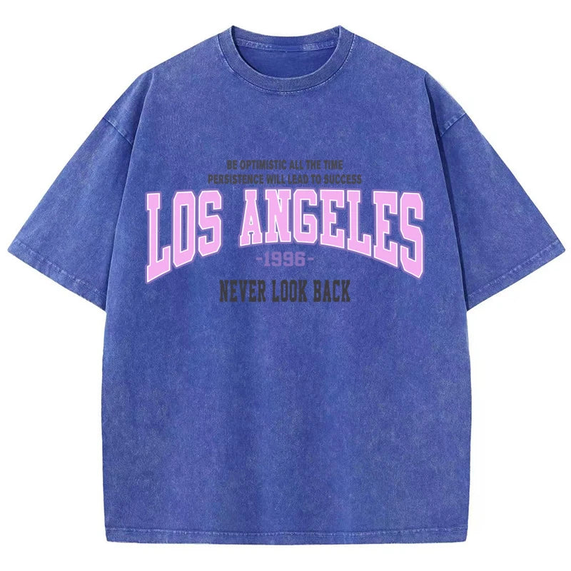 Womans Washed T-Shirts Trend Distressed Loose Tees Los Angeles 1996