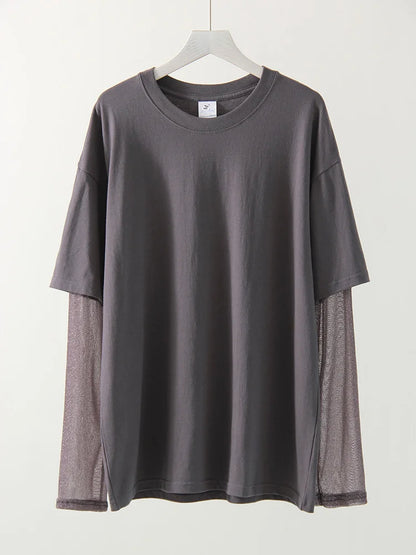 2025 Women's Oversized Mesh Long Sleeve T-Shirt