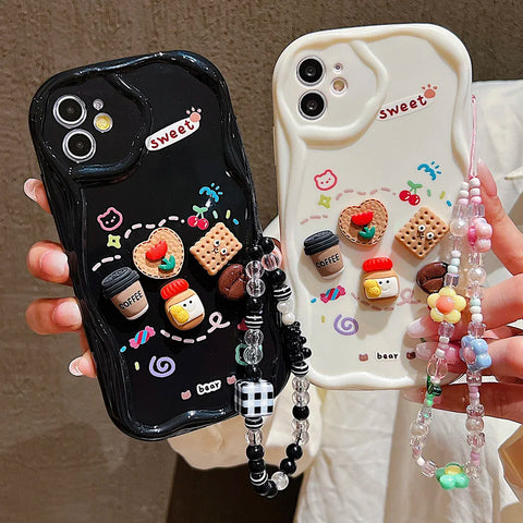 Korean Cute 3D Coffee Phone Case For iPhone