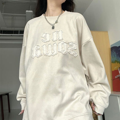 Deeptown Harajuku Oversized Fashion  Pullovers Sweatshirts Vintage Aesthetic