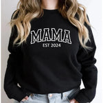 Mama Est 2024 Sweatshirt Mothers Comzy Crewneck