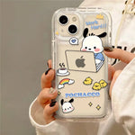 Sanrio Hello Kitty Pochacco Clear Case for iPhone Cartoon Shockproof Cover