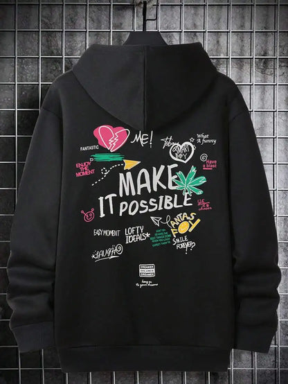 Make It Possible Motivational Graphic Hoodie