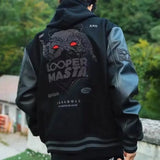 Herbst Y2K Retro Trend Lederjacke Heavy Industry Stickerei Mäntel