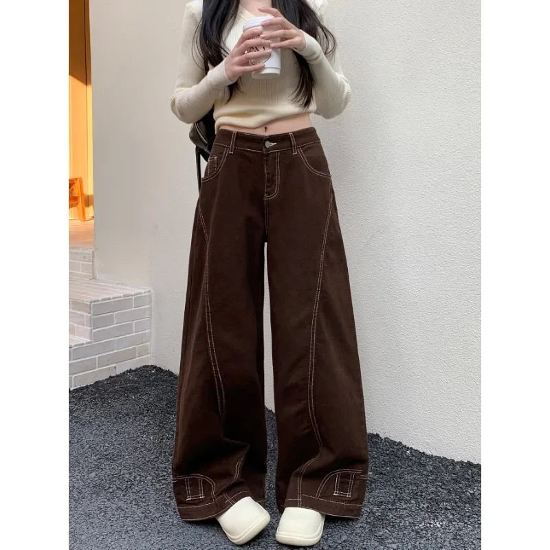 Y2K Vintage High Waisted Brown Baggy Jeans