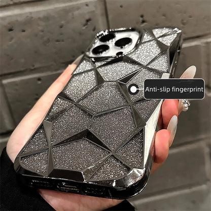 Galvanisierte geometrische Farbverlauf-Bling-Telefonhülle für iPhone