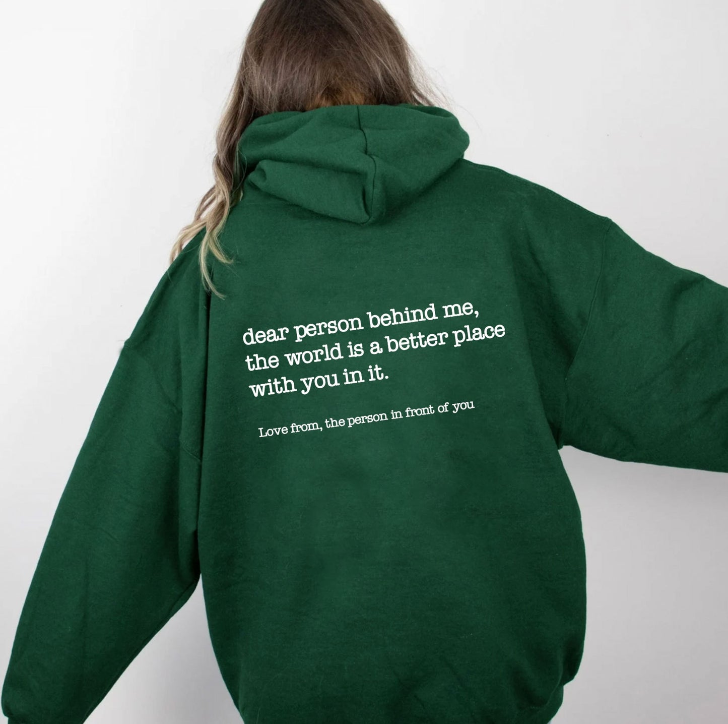 Hoodie With Words on Back Unisex Trendy Aesthetic Pullover Vintage