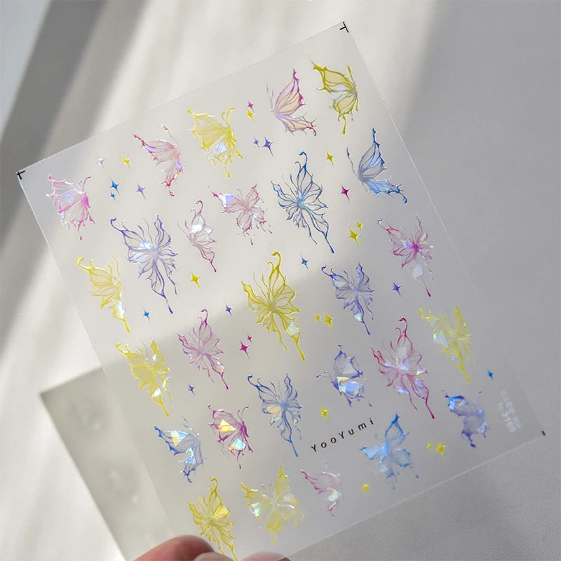 Bronzing Gilded Butterfly Nail Art