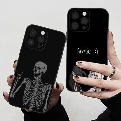Skeleton Skull Funny Art Phone Case For iPhone