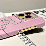 Einfache rosa Dackel Hund Fall für IPHONE Fall Acryl Hard Handy Fällen