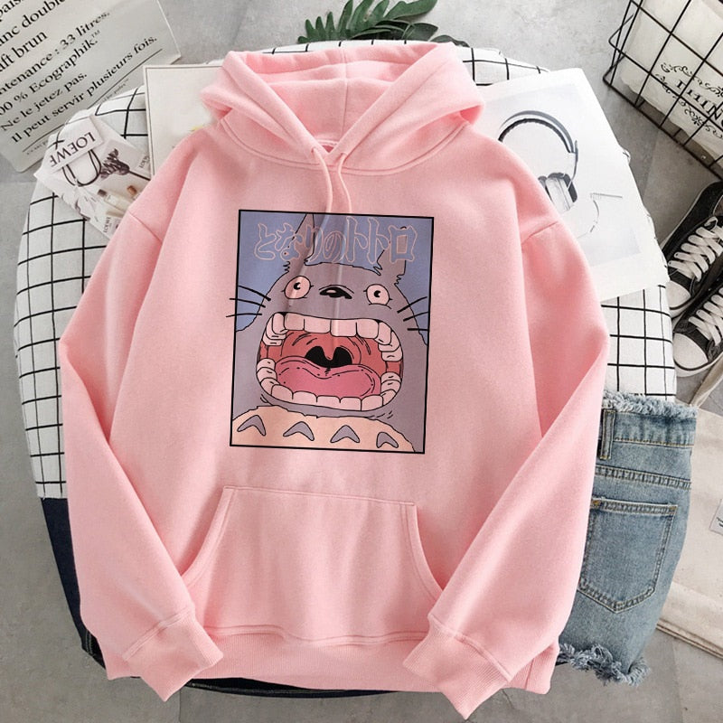 Hoodies Female Studio Ghibli Cute Anime Sweatshirt Pullover Casual