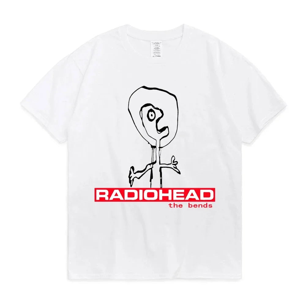 90s Radiohead Graphic Tee Vintage Punk Hip Hop Oversized T-Shirt