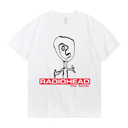 90s Radiohead Graphic Tee Vintage Punk Hip Hop Oversized T-Shirt