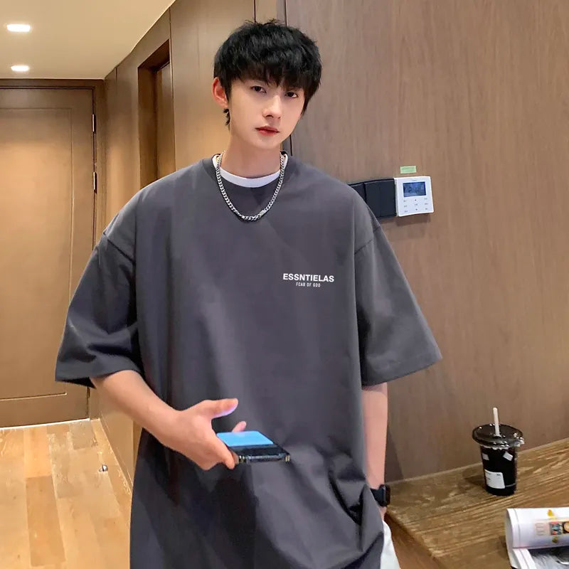 Summer Tee Shirts For Men Big Size Male Print Clothes