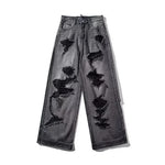 Y2k Ripped Jeans Harajuku Gothic Grunge Baggy Streetwear Gyaru Trousers