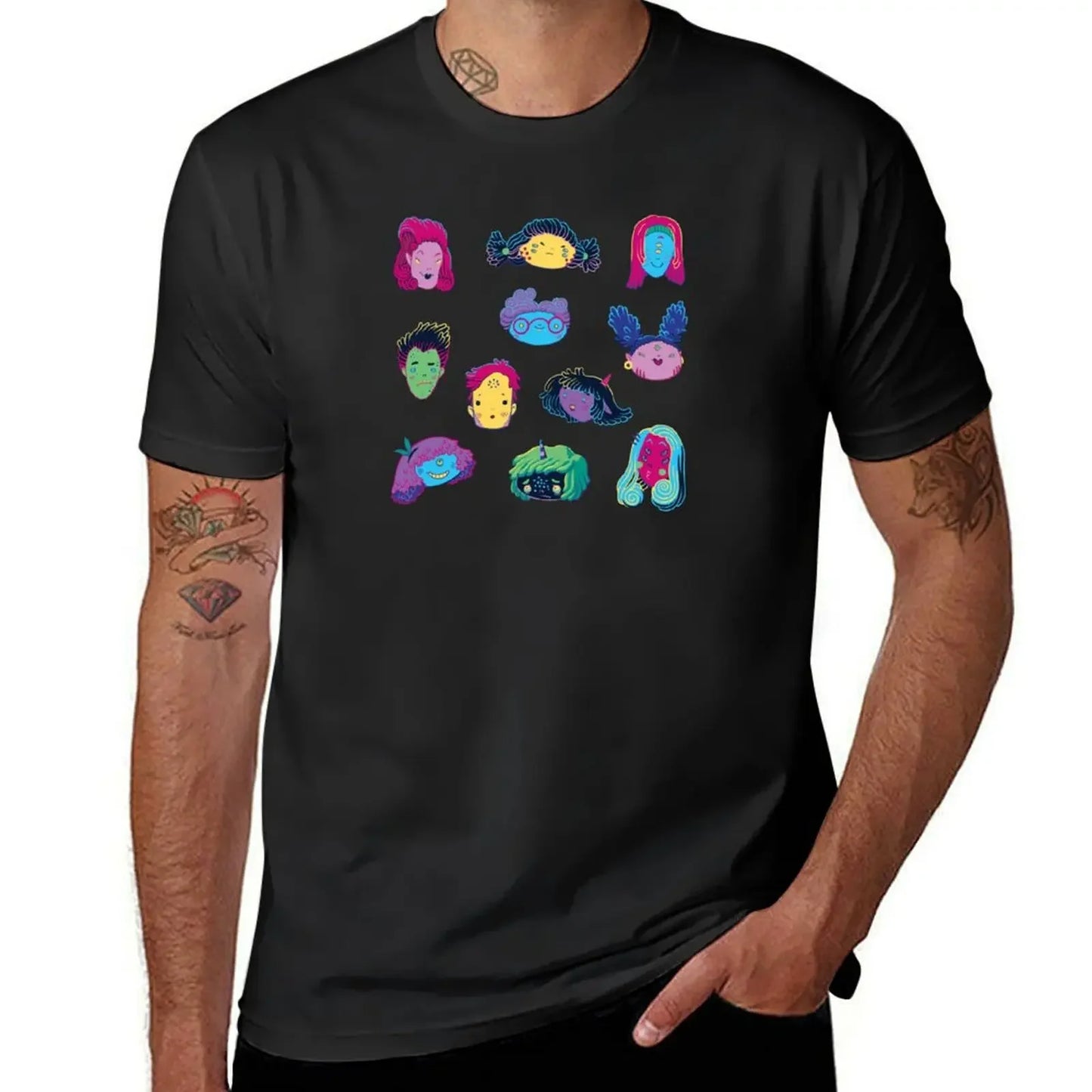 Doodle Heads Tee Luxury Labubu Men Graphic Pack