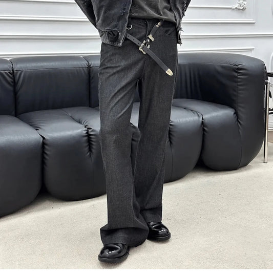 Men Vintage Bootcut Streetwear Pants