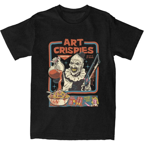 Art Crispies Terrifier Clown Shirt Apparel Women's Pure Cotton Fashion Retro