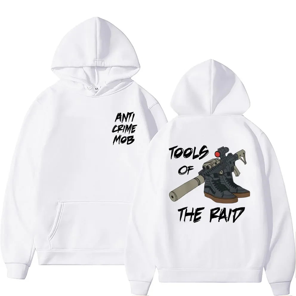 Anti Crime Mob Tools of The Raid Graphic Hoodie