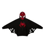 Men Spider Zipper Jacket Harajuku Loose Winter