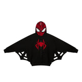 Men Spider Zipper Jacket Harajuku Loose Winter