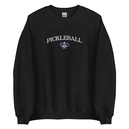 Pickleball Embroidered Vintage Sweatshirt Women Autumn Fleece Pullover