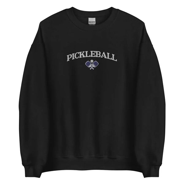 Pickleball Embroidered Vintage Sweatshirt Women Autumn Fleece Pullover
