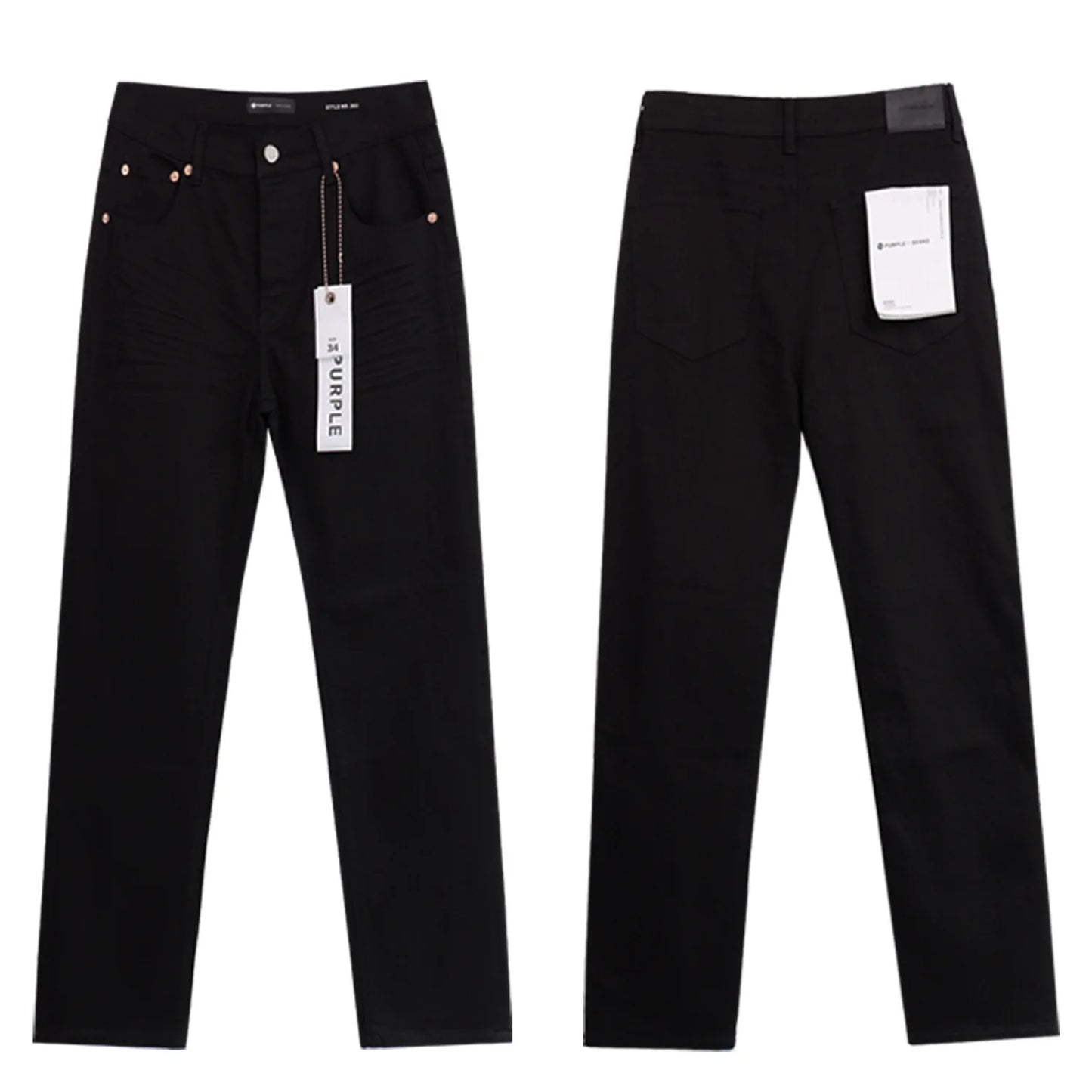 Ripped Patch Jeans Men Retro Streetwear Straight Trousers