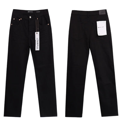 Ripped Patch Jeans Men Retro Streetwear Straight Trousers