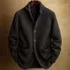 Mens Vintage Knit Cardigan Sweater Jacket Slim Fit Collared 2026