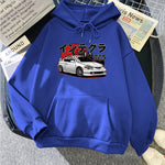 Männer Hoodies Harajuku Initial D Cartoon Pullover