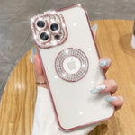 Deluxe Bling Diamond Handyhülle für iPhone, transparent, weiches Silikon