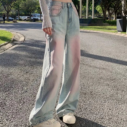 Y2K-Inspired Harajuku Straight-Leg Jeans Streetwear Style
