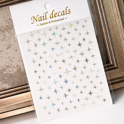 3D Gold Heart Nail Art Stickers