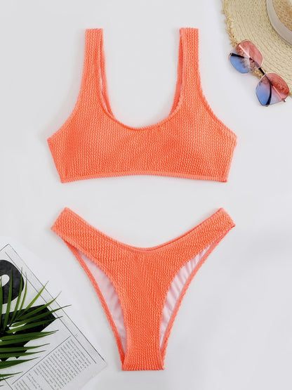 Bikini mit hoher Taille, Damen-Bademode, Bikini-Set, Badeanzüge