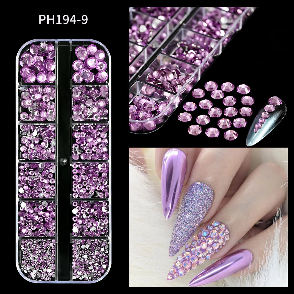 Round White Pearl Nail Beads