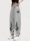 Stylish Shooting Star Joggers with Drawstring and Pockets