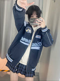 Jacke Oversize Sweatshirt Japanische Mode Bomberjacke Damen