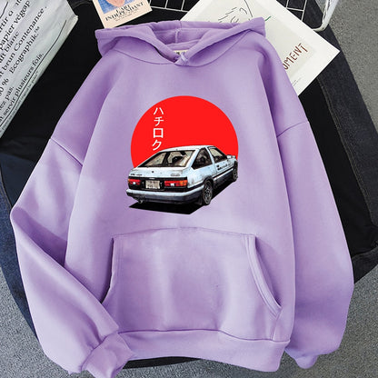 Männer Hoodie Harajuku Cartoon Auto Mode Pullover