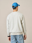 Denim Sweatshirts Men Oversize Letter Embroidery Fabric Pullovers