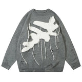 Women Ripped Sweater Loose Casual Warm Pullover