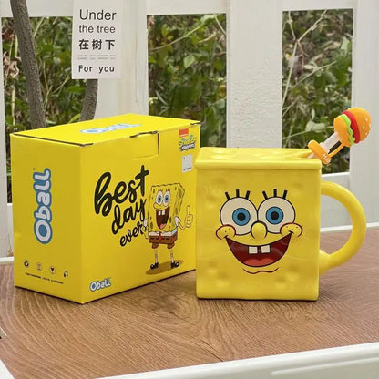 500Ml Cartoon Spongebob Squarepants 1:1 Copy Cup House Water Cup Cute 3D Ceramic