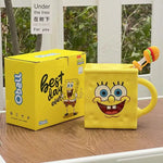 500 ml Cartoon Spongebob Schwammkopf 1:1 Kopie Tasse Haus Wasser Tasse Niedliche 3D-Keramik