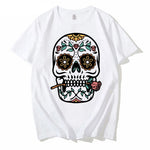 Retro Skull Rose Men’s T-Shirt Vintage Print