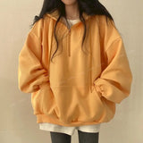 Oversize Women 2023 Solid Color Casual Hoodies for Women Essential Hooded