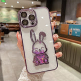 Cartoon Bear Glitter Quicksand Case for iPhone 14 Pro Max 13 12 11 X Xr Xs 7 8