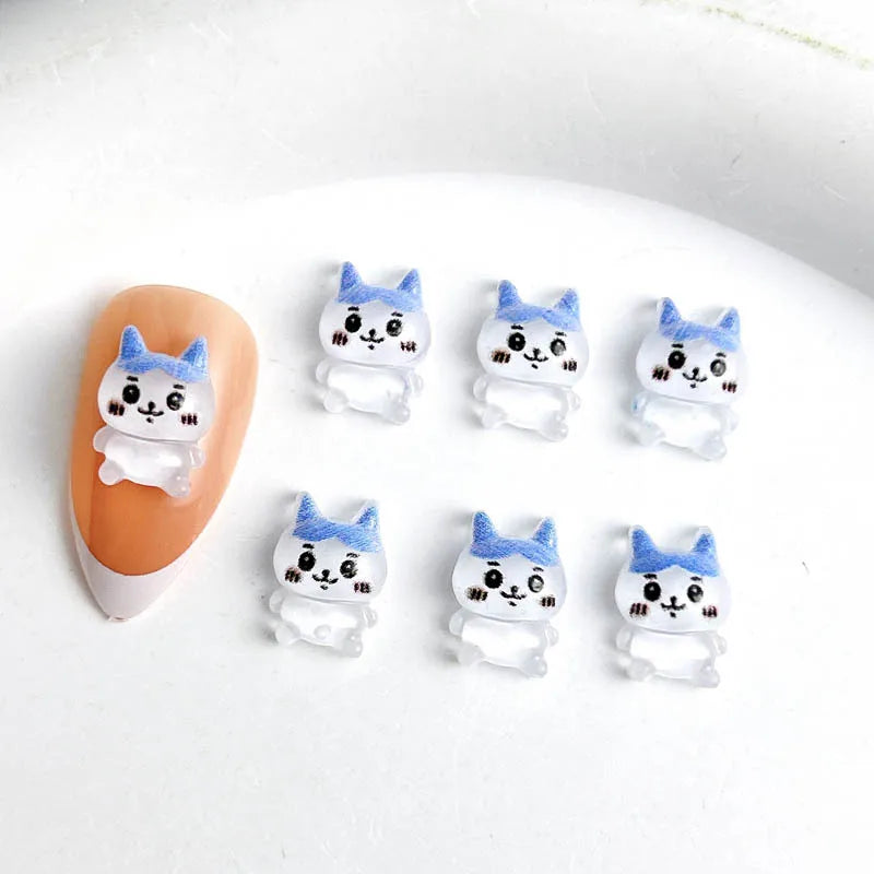 30PCS Cartoon Anime Character Nail Art Decorations Funny Rabbit