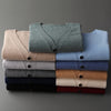 Mens Pure Merino Wool Cardigan V Neck Sweater Jacket Oversized Knit