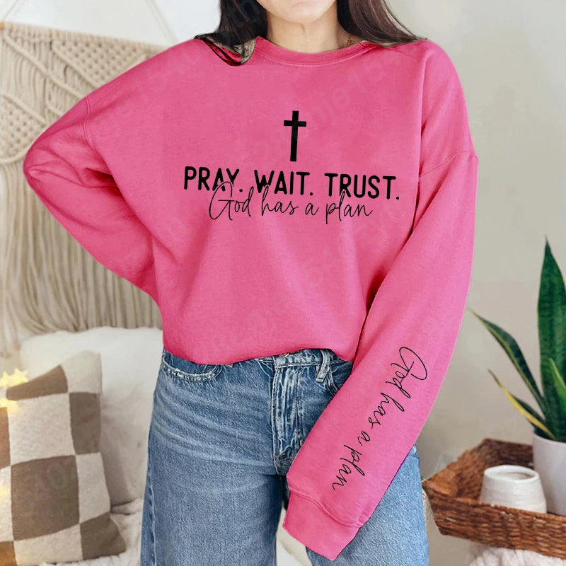 Uplifting Christian Quote Crewneck Sweatshirt Long Sleeve