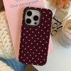 Brown Red Polka Dot iPhone Case Magnetic 2 in 1 12 13 14 15 16